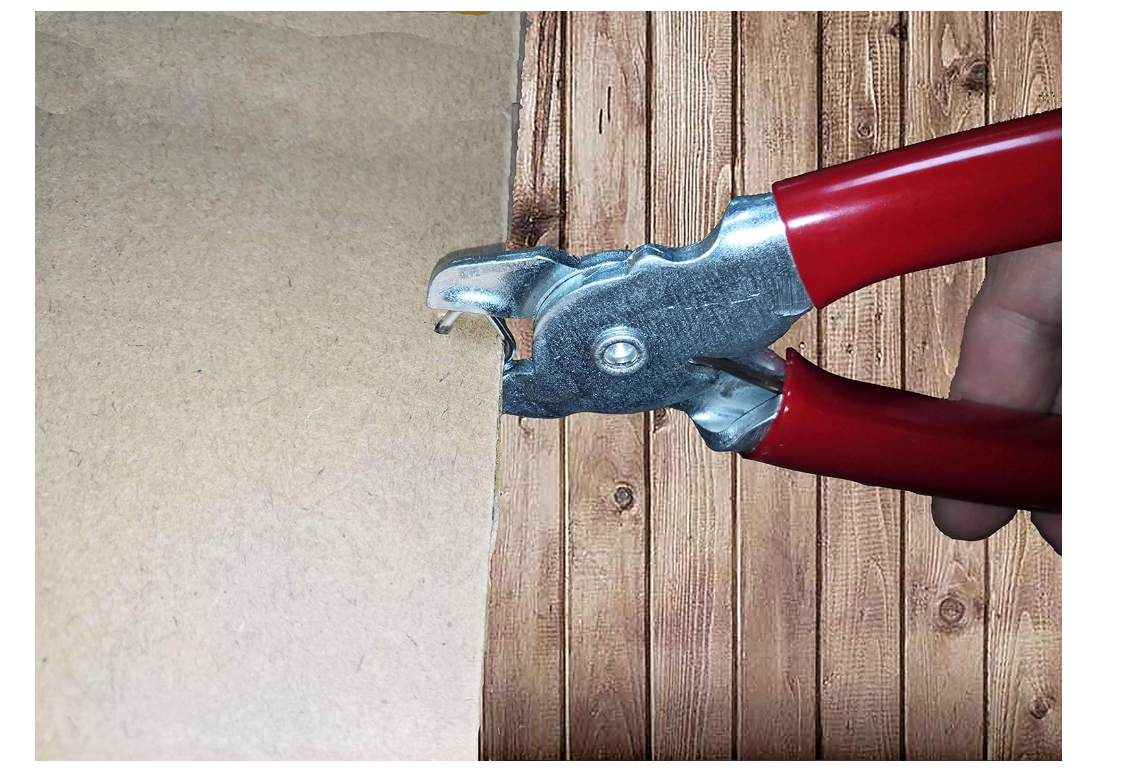 Upholstery Hog Ring Pliers Kit – Straight Hog Ring Plier + 200 Galvanised Hog Rings | Car Seat Repair