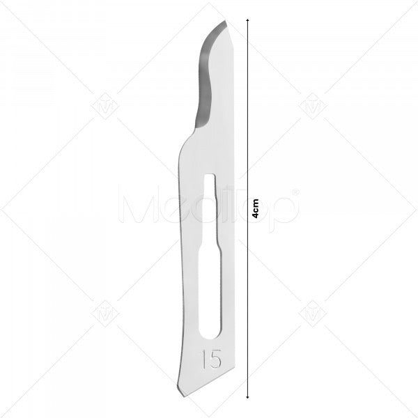 Meditop Surgical Scalpel Handle No. 3 with Sterile Blades (#10, #11, #12, #15) | Stainless Steel Reusable Handle