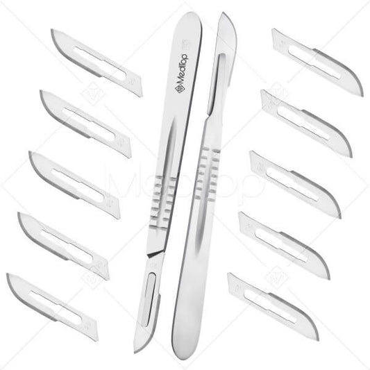 Meditop Scalpel Handle No. 4 with Sterile Blade Compatibility (#20–#24) – Stainless Steel