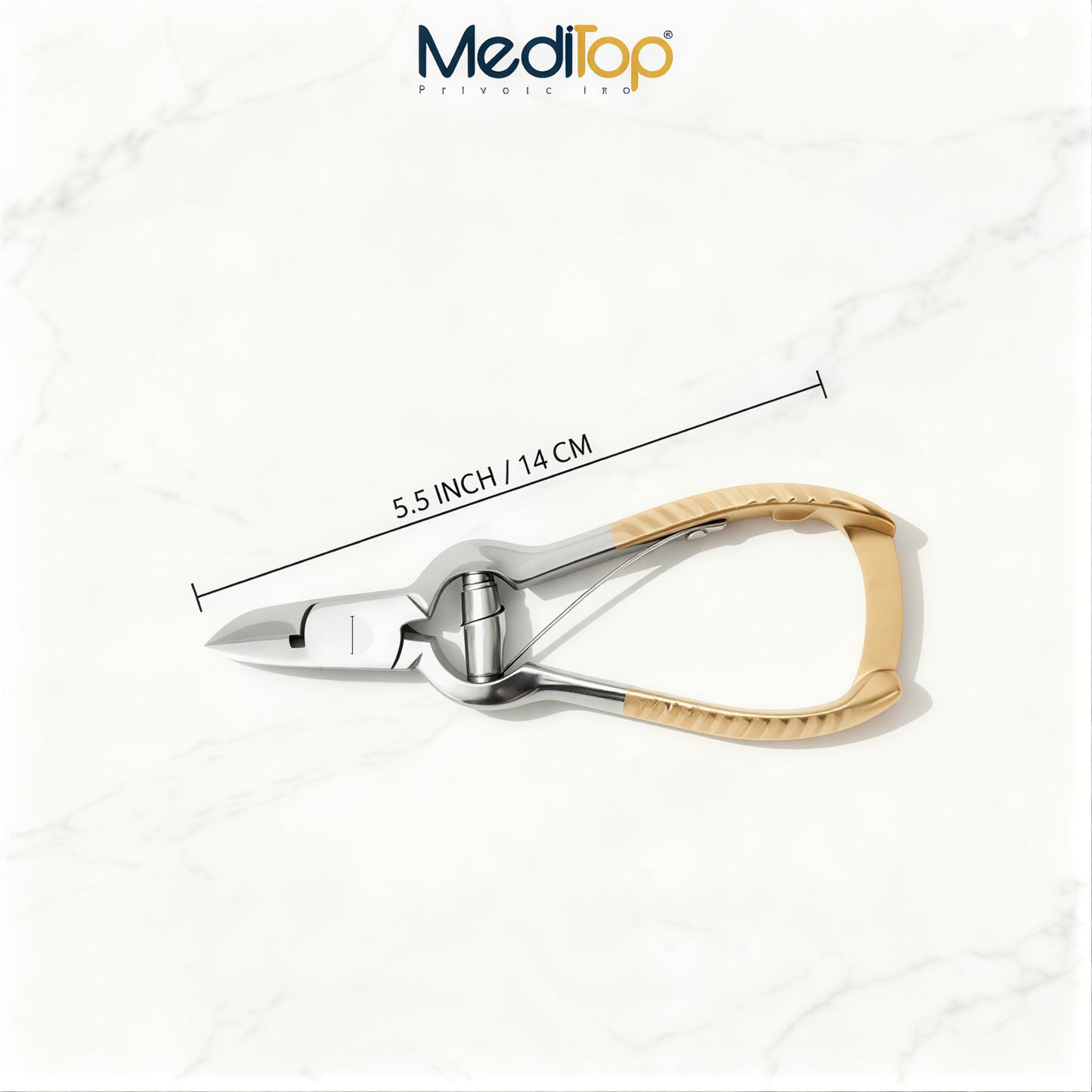 Heavy-Duty Toe Nail Clipper (5.5”) – Premium Stainless Steel with Gold Grip