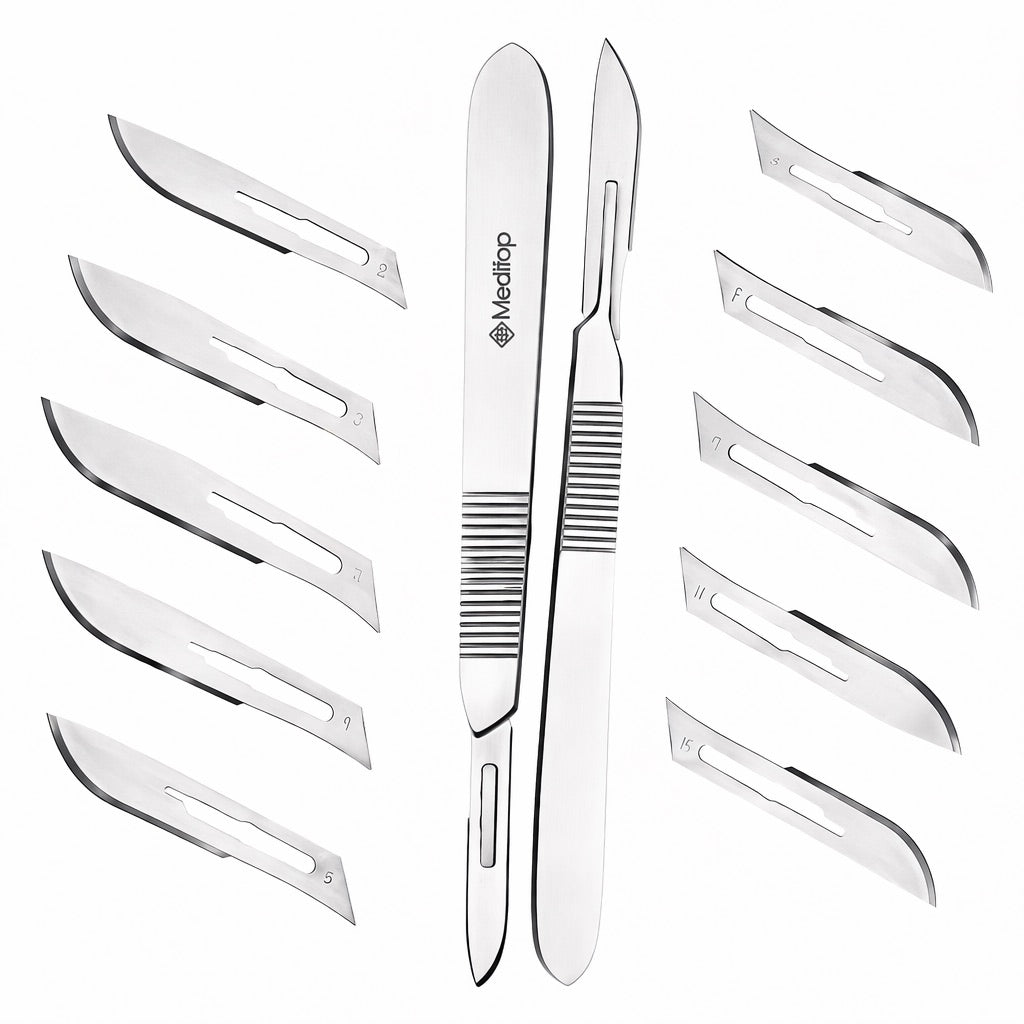 Meditop Scalpel Handle No.3 with Sterile Blades (#10, #11, #12, #15)
