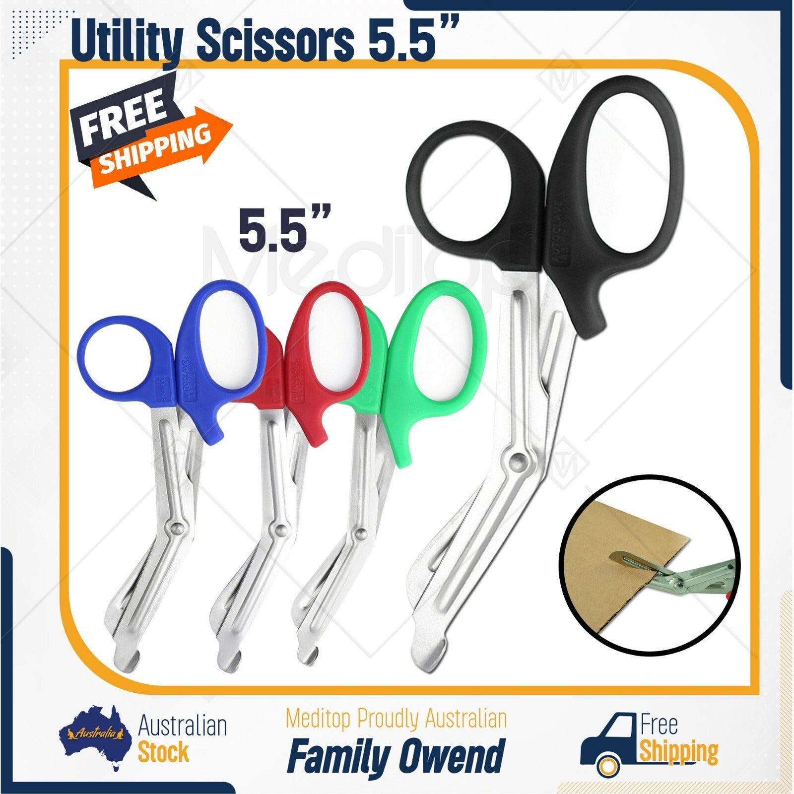 EMT First Aid Medical Bandage Scissors 5.5” (14cm) Trauma Shears Stainless Steel | Meditop AU Stock