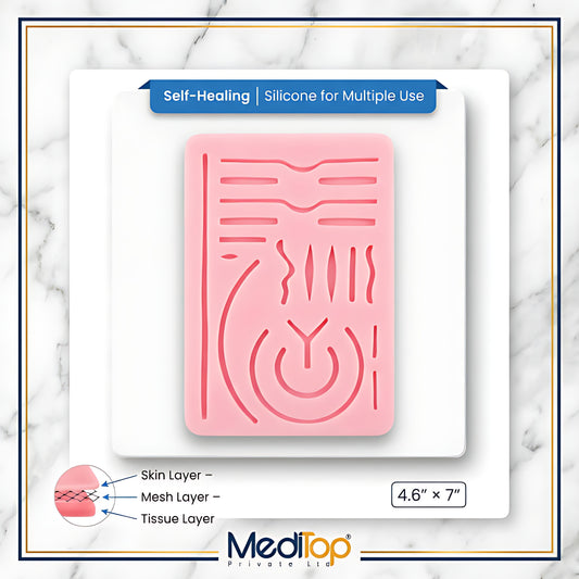 Neuro Surgery Suture Practice Pad – 3-Layer Human Skin Model (12mm) for Medical & Veterinary Training