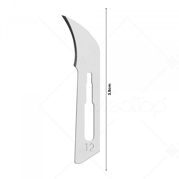 Meditop Surgical Scalpel Handle No. 3 with Sterile Blades (#10, #11, #12, #15) | Stainless Steel Reusable Handle