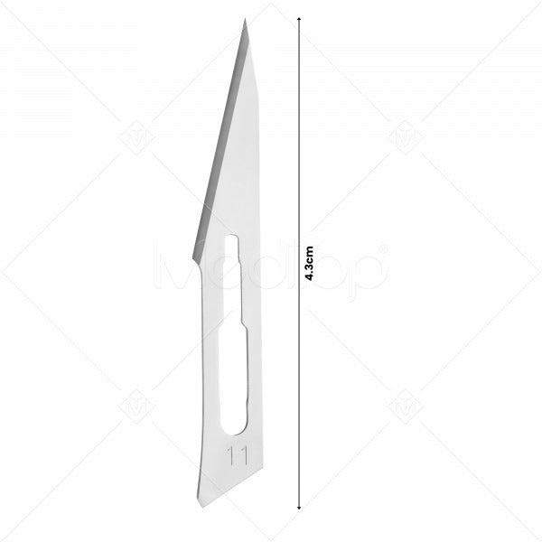 Meditop Surgical Scalpel Handle No. 3 with Sterile Blades (#10, #11, #12, #15) | Stainless Steel Reusable Handle