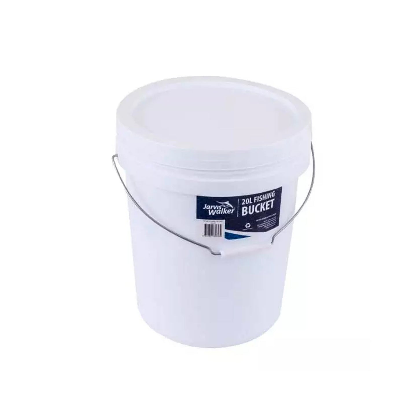 20L Plastic Bucket with Lid & Handle | Heavy Duty Storage Pail | White | AU Stock